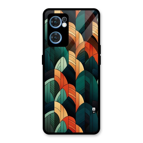 Abstract Seamless Pattern Glass Back Case for Oppo Reno7 5G