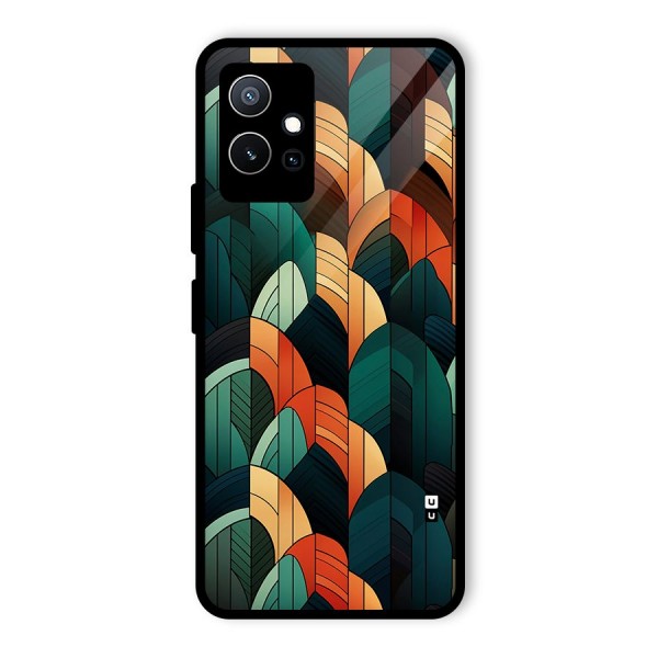 Abstract Seamless Pattern Glass Back Case for Vivo T1 5G