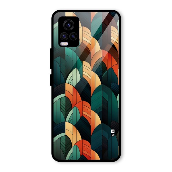 Abstract Seamless Pattern Glass Back Case for Vivo V20 2021