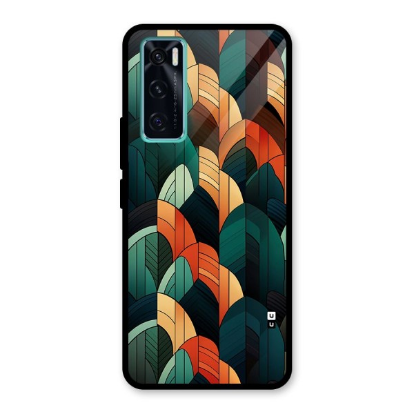 Abstract Seamless Pattern Glass Back Case for Vivo V20 SE