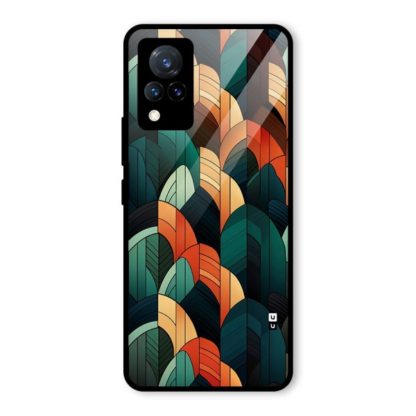 Abstract Seamless Pattern Glass Back Case for Vivo V21 5G