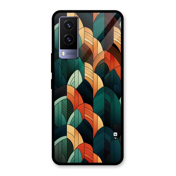 Abstract Seamless Pattern Glass Back Case for Vivo V21e 5G