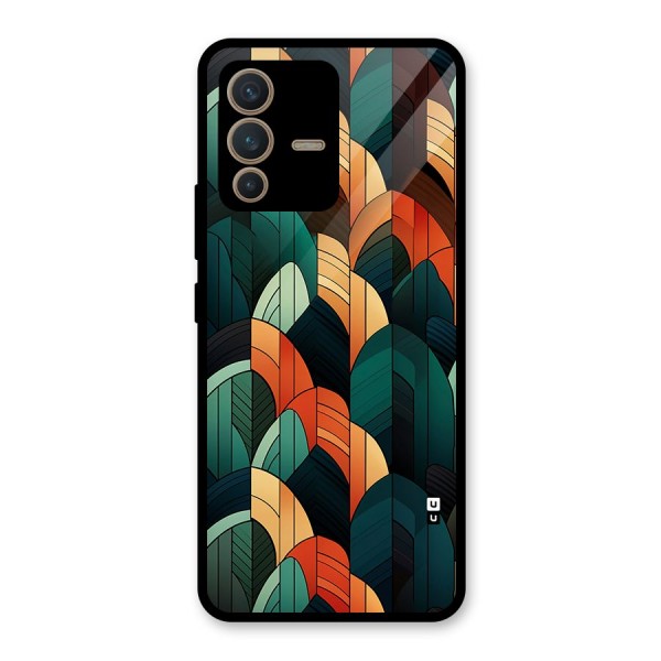 Abstract Seamless Pattern Glass Back Case for Vivo V23 5G