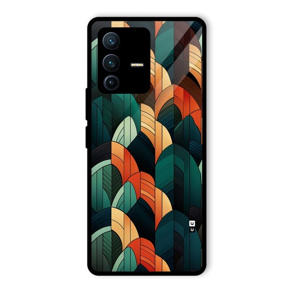 Abstract Seamless Pattern Glass Back Case for Vivo V23 Pro