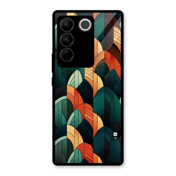 Abstract Seamless Pattern Glass Back Case for Vivo V27 Pro