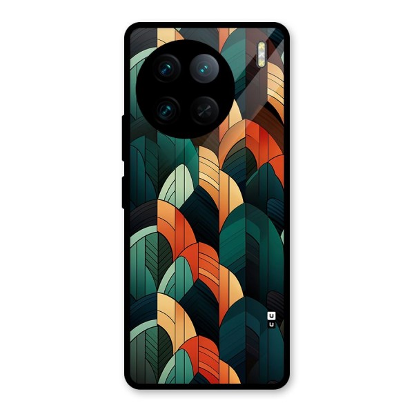 Abstract Seamless Pattern Glass Back Case for Vivo X90 Pro