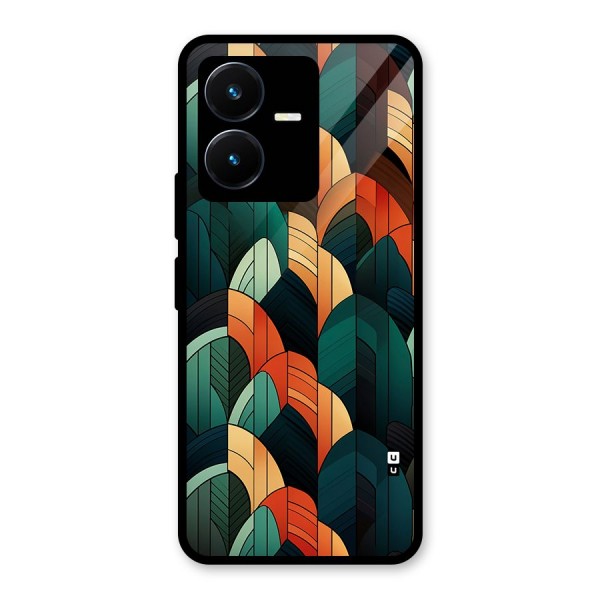 Abstract Seamless Pattern Glass Back Case for Vivo Y22