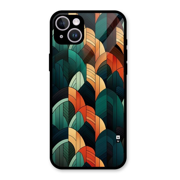 Abstract Seamless Pattern Glass Back Case for iPhone 14 Plus