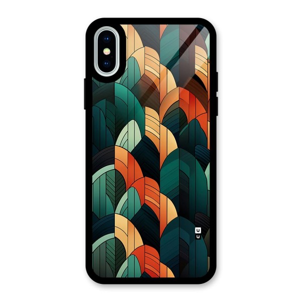 Abstract Seamless Pattern Glass Back Case for iPhone X