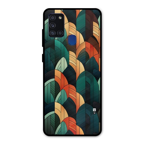 Abstract Seamless Pattern Metal Back Case for Galaxy A21s