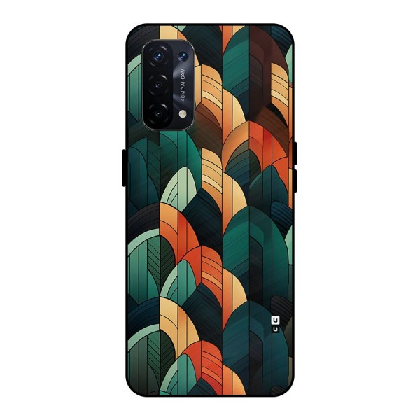 Abstract Seamless Pattern Metal Back Case for Oppo A74 5G