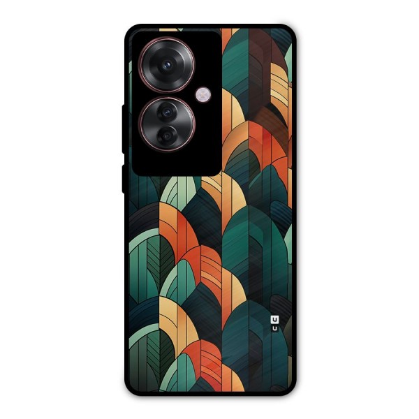 Abstract Seamless Pattern Metal Back Case for Oppo F25 Pro