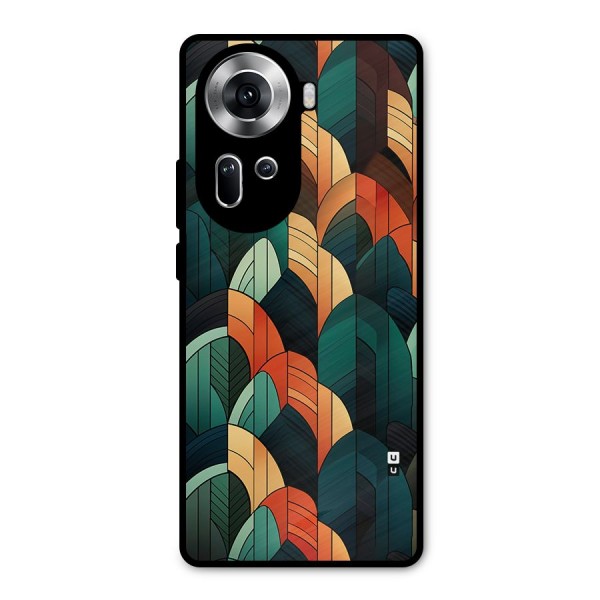 Abstract Seamless Pattern Metal Back Case for Oppo Reno11 5G