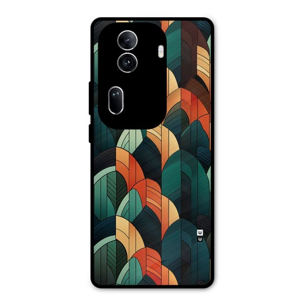 Abstract Seamless Pattern Metal Back Case for Oppo Reno11 Pro 5G