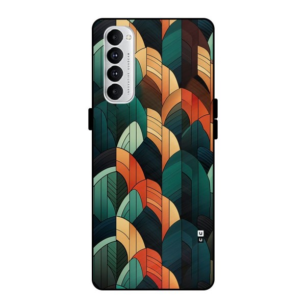 Abstract Seamless Pattern Metal Back Case for Oppo Reno4 Pro