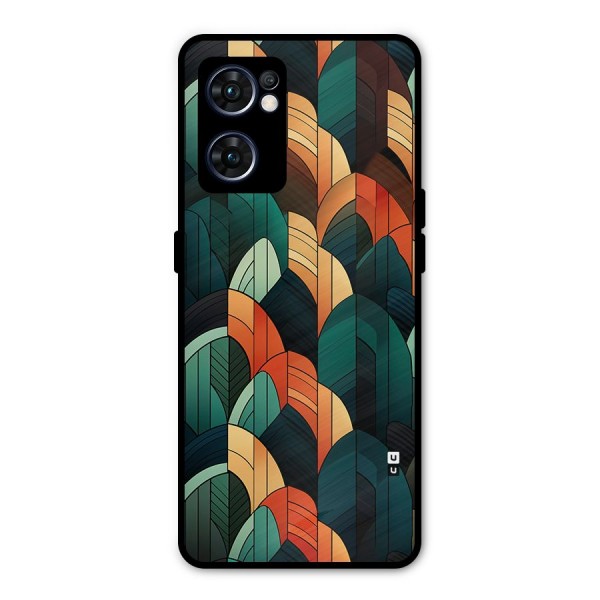 Abstract Seamless Pattern Metal Back Case for Oppo Reno7 5G