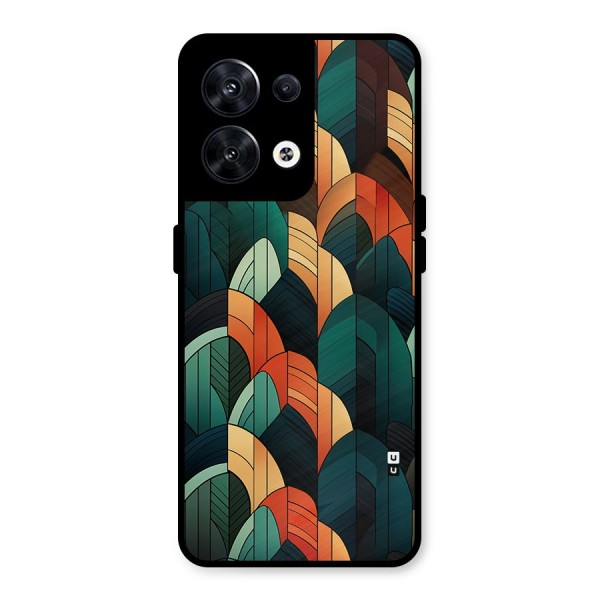 Abstract Seamless Pattern Metal Back Case for Oppo Reno8 5G