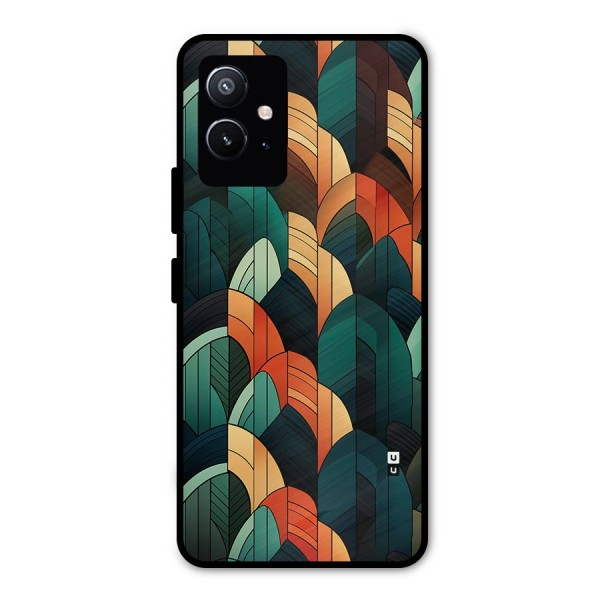 Abstract Seamless Pattern Metal Back Case for Vivo T1 5G