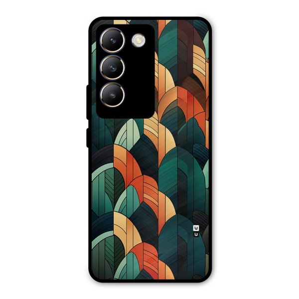 Abstract Seamless Pattern Metal Back Case for Vivo T3 5G