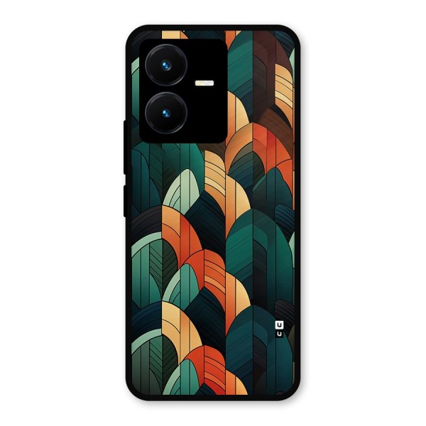 Abstract Seamless Pattern Metal Back Case for Vivo Y22s