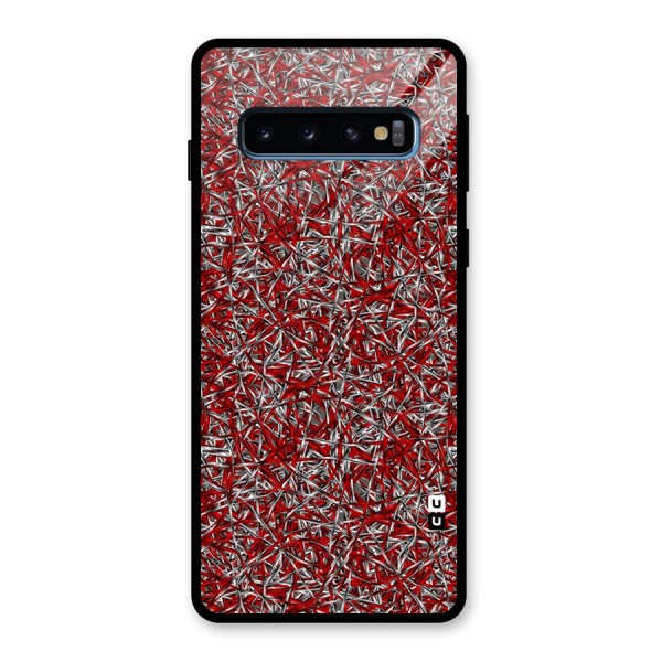 Abstract Threads Glass Back Case for Galaxy S10