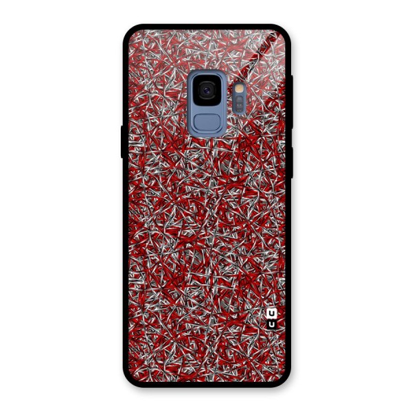 Abstract Threads Glass Back Case for Galaxy S9