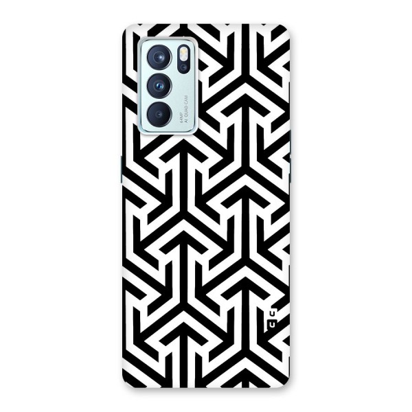 Abstract Triple Arrows Glass Back Case for Oppo Reno6 Pro 5G