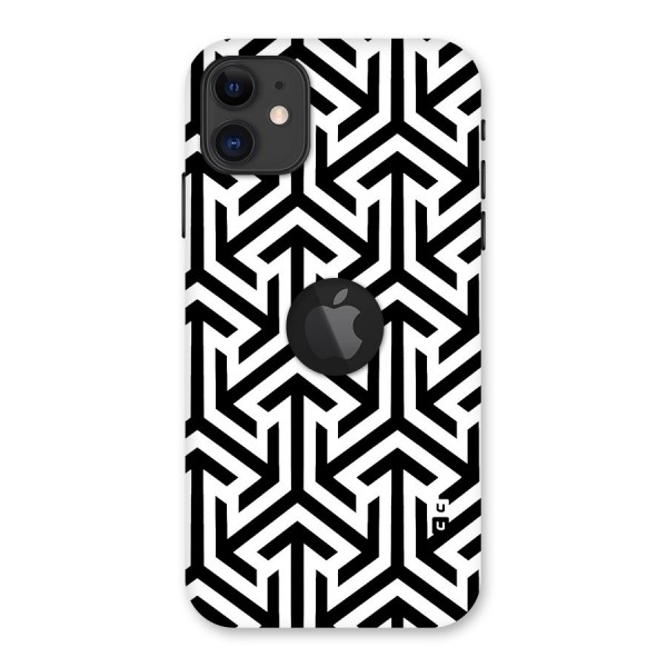 Abstract Triple Arrows Back Case for iPhone 11 Logo Cut