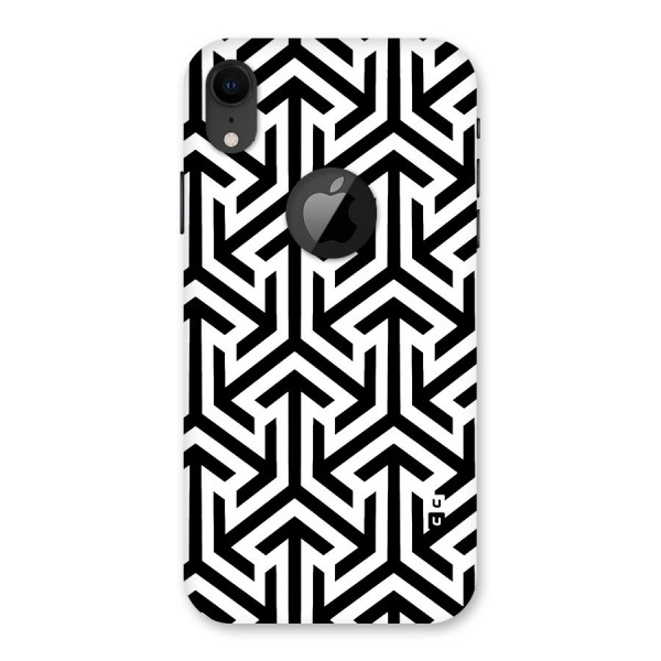 Abstract Triple Arrows Back Case for iPhone XR Logo Cut
