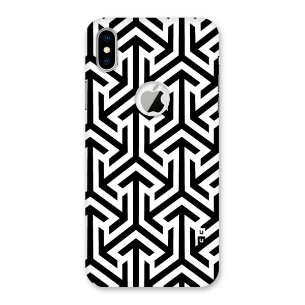 Abstract Triple Arrows Back Case for iPhone XS Logo Cut