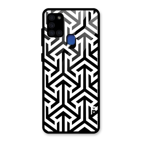 Abstract Triple Arrows Glass Back Case for Galaxy A21s