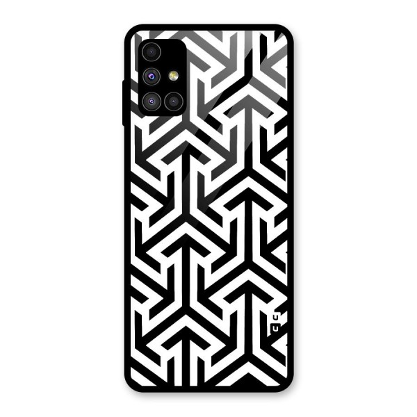 Abstract Triple Arrows Glass Back Case for Galaxy M51