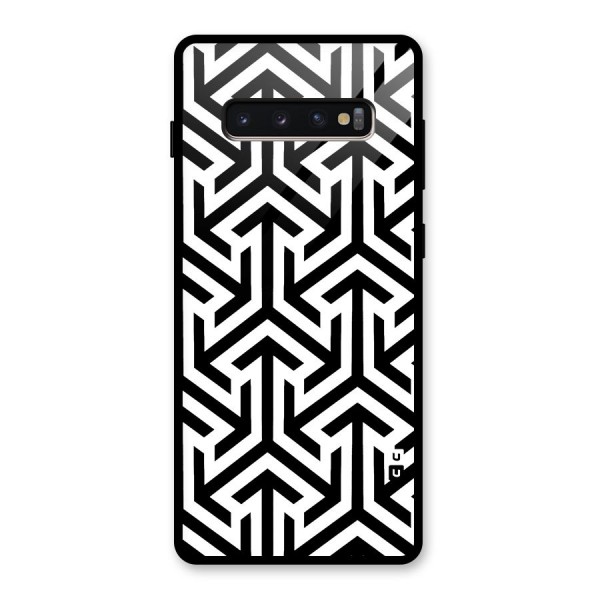 Abstract Triple Arrows Glass Back Case for Galaxy S10 Plus