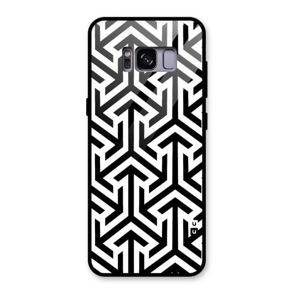 Abstract Triple Arrows Glass Back Case for Galaxy S8