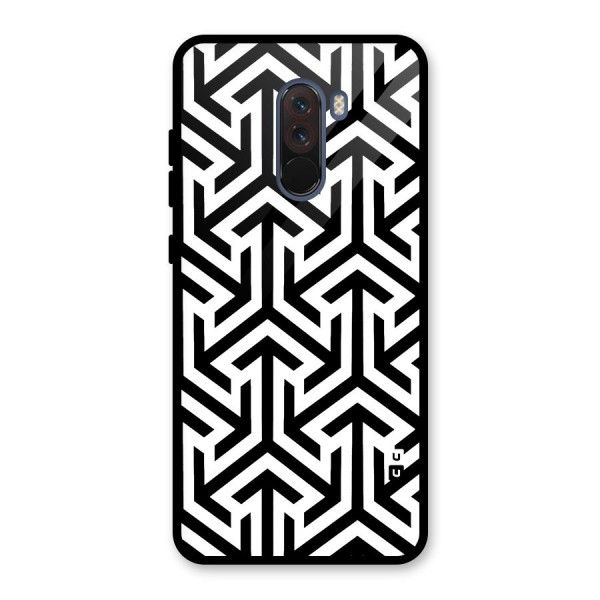 Abstract Triple Arrows Glass Back Case for Poco F1