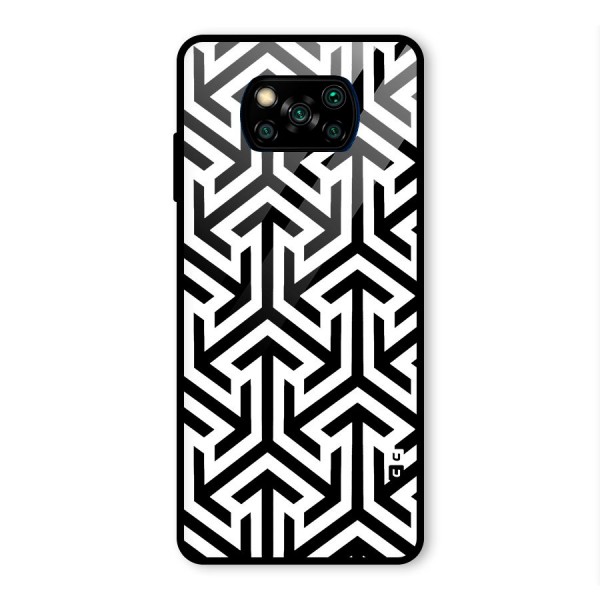 Abstract Triple Arrows Glass Back Case for Poco X3 Pro