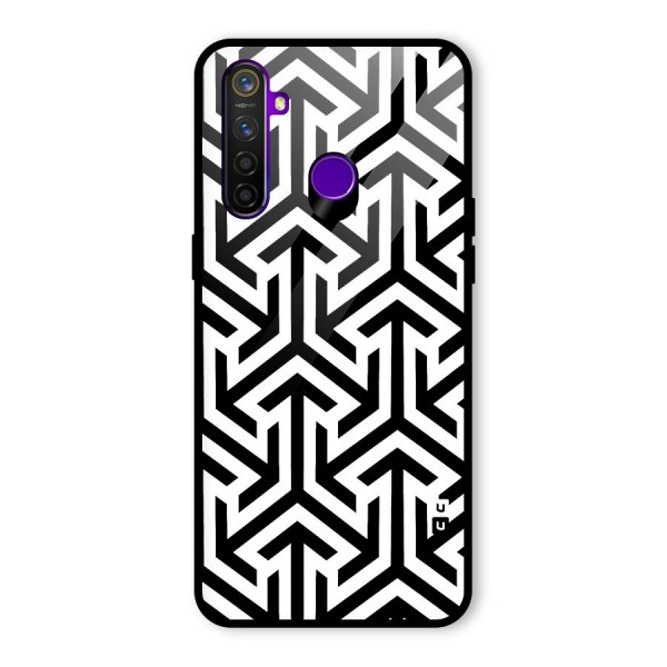 Abstract Triple Arrows Glass Back Case for Realme 5 Pro