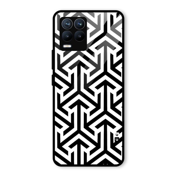 Abstract Triple Arrows Glass Back Case for Realme 8