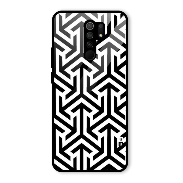 Abstract Triple Arrows Glass Back Case for Redmi 9 Prime