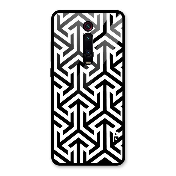 Abstract Triple Arrows Glass Back Case for Redmi K20 Pro