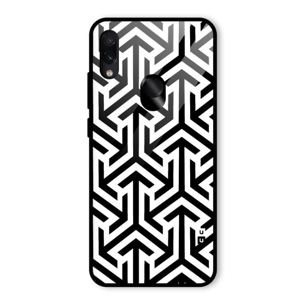 Abstract Triple Arrows Glass Back Case for Redmi Note 7