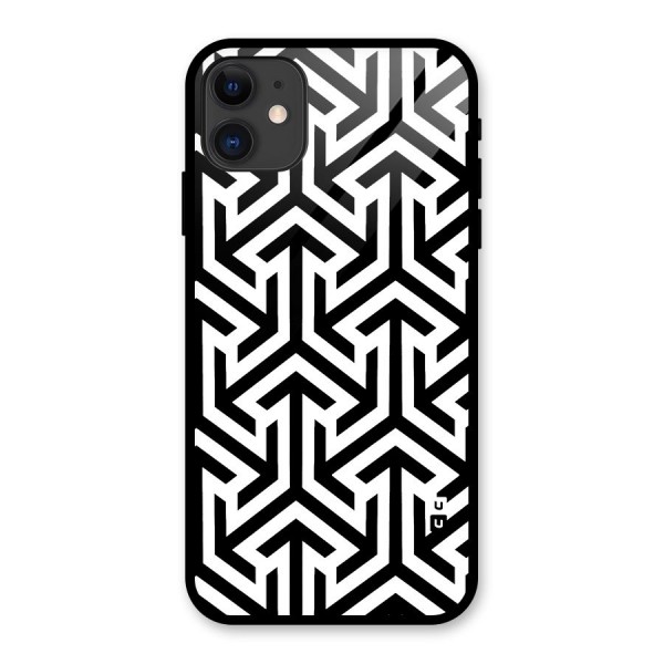 Abstract Triple Arrows Glass Back Case for iPhone 11