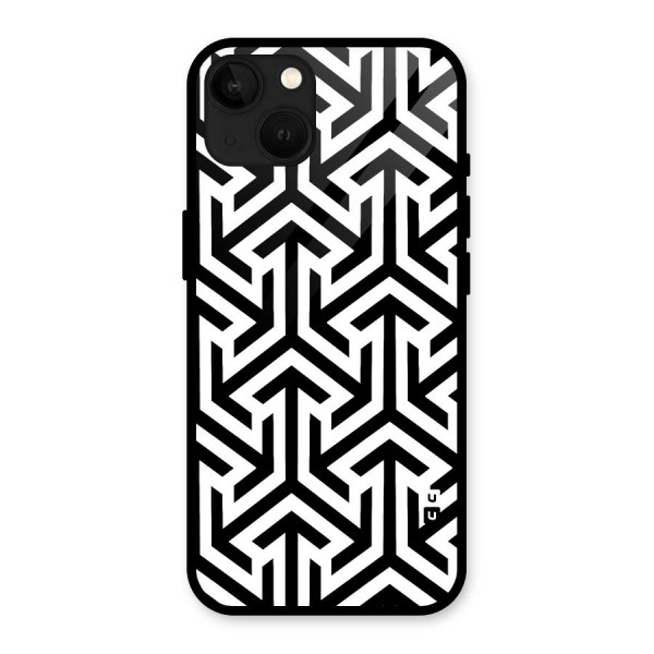 Abstract Triple Arrows Glass Back Case for iPhone 13