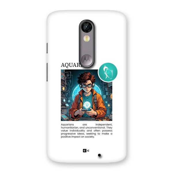 Admire Aquarius Back Case for Moto X Force