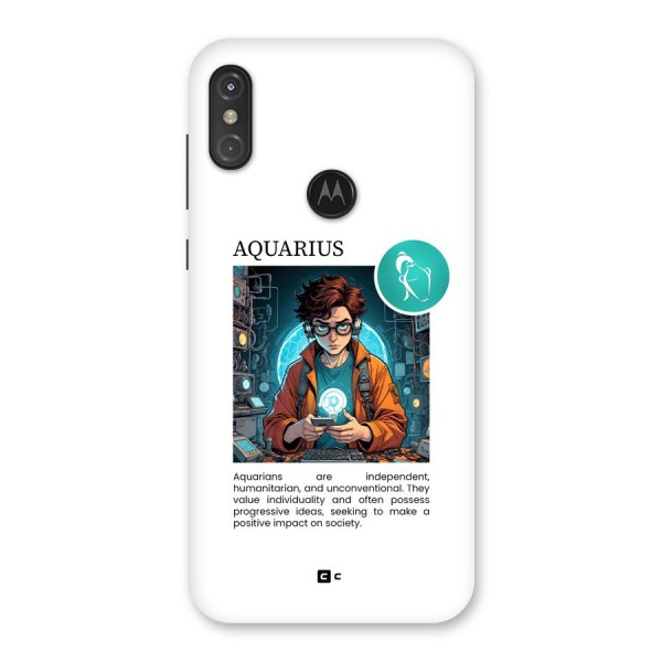 Admire Aquarius Back Case for Motorola One Power