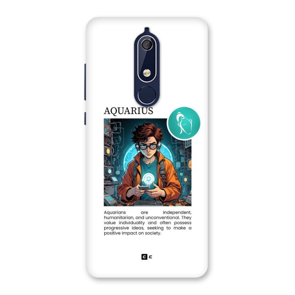 Admire Aquarius Back Case for Nokia 5.1