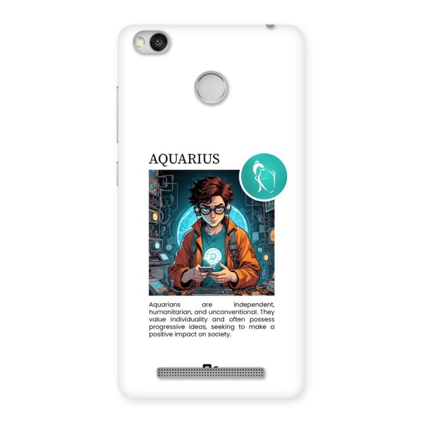 Admire Aquarius Back Case for Redmi 3S Prime