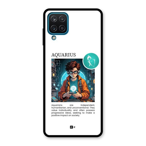 Admire Aquarius Glass Back Case for Galaxy A12