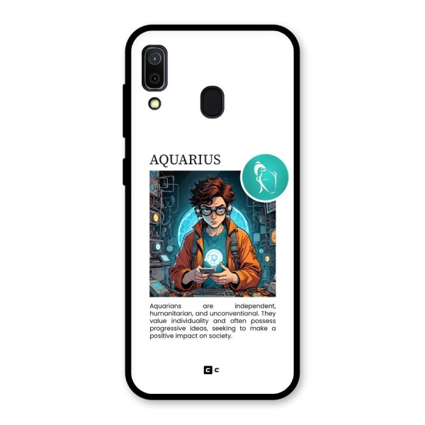 Admire Aquarius Glass Back Case for Galaxy A30