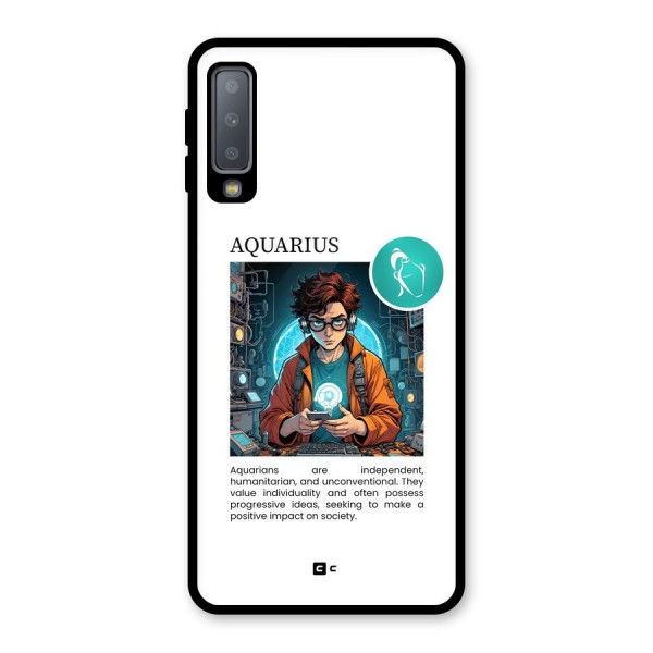 Admire Aquarius Glass Back Case for Galaxy A7 (2018)